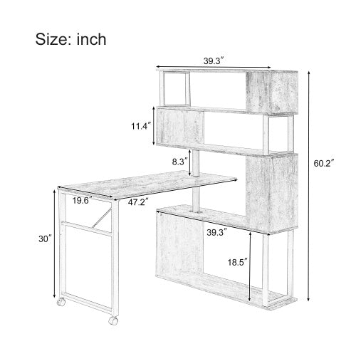 Home Office Computer Desk L-shaped Corner Table ShopWithASmile.com
