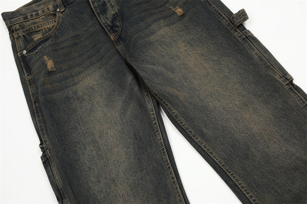 Multi-pocket Jeans Men's Loose Pants