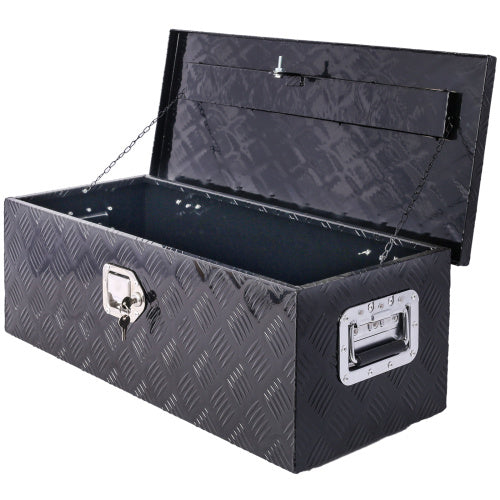 30inch Aluminum Tool Box,heavy Duty Truck Bed Tool Box,outdoor Trailer Pickup Storage Tool Box,RV Storage Organizer,underbody Box W Lock Keys,black