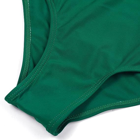New Style Swimsuit Double Layer Lotus Leaf Tropical Rain Forest High Waist Split Swimsuit ShopWithASmile.com