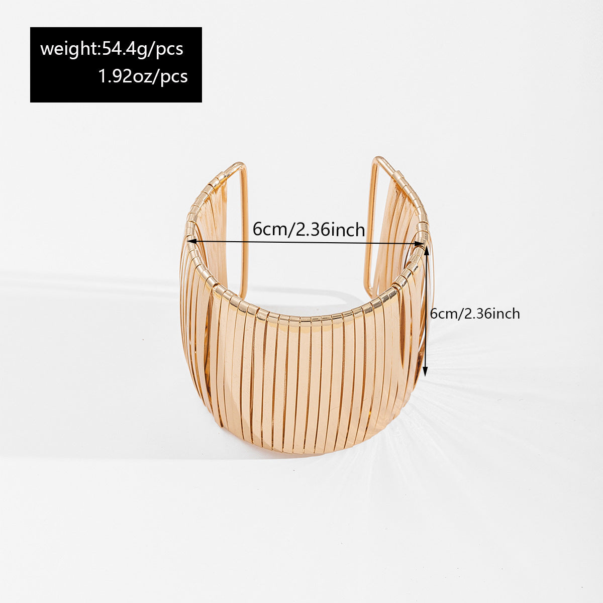 Fashion Wide Surface Alloy Bracelet Glossy ShopWithASmile7.com