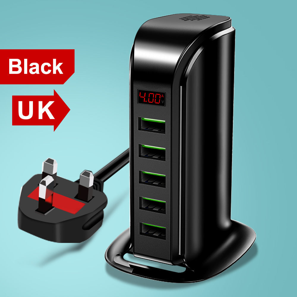 Multi-port USB Charging Head 5v4a Digital Display Monitoring Sailing Charger ShopWithASmile7.com