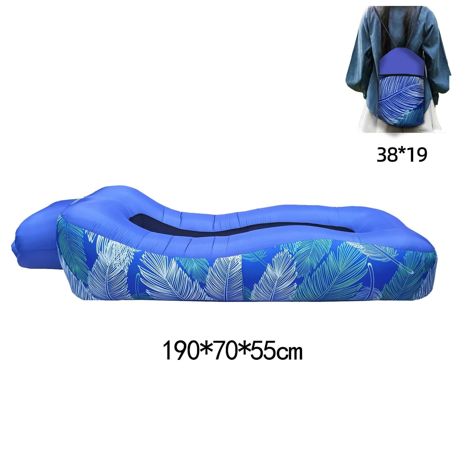 Outdoor Inflatable Sofa Amphibious Single Portable Air Cushion Camping Music Festival Air Mattress