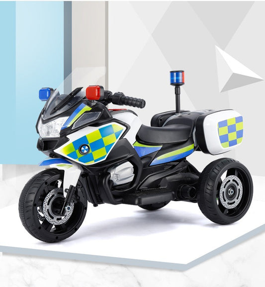 Children's Electric Police Lamp Rechargeable Motorcycle ShopWithASmile7.com