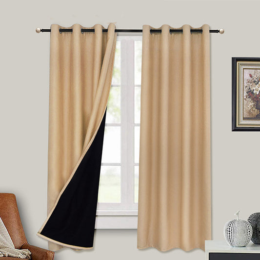Full Blackout Hot Sale Curtain With Black Lining On The Back ShopWithASmile7.com