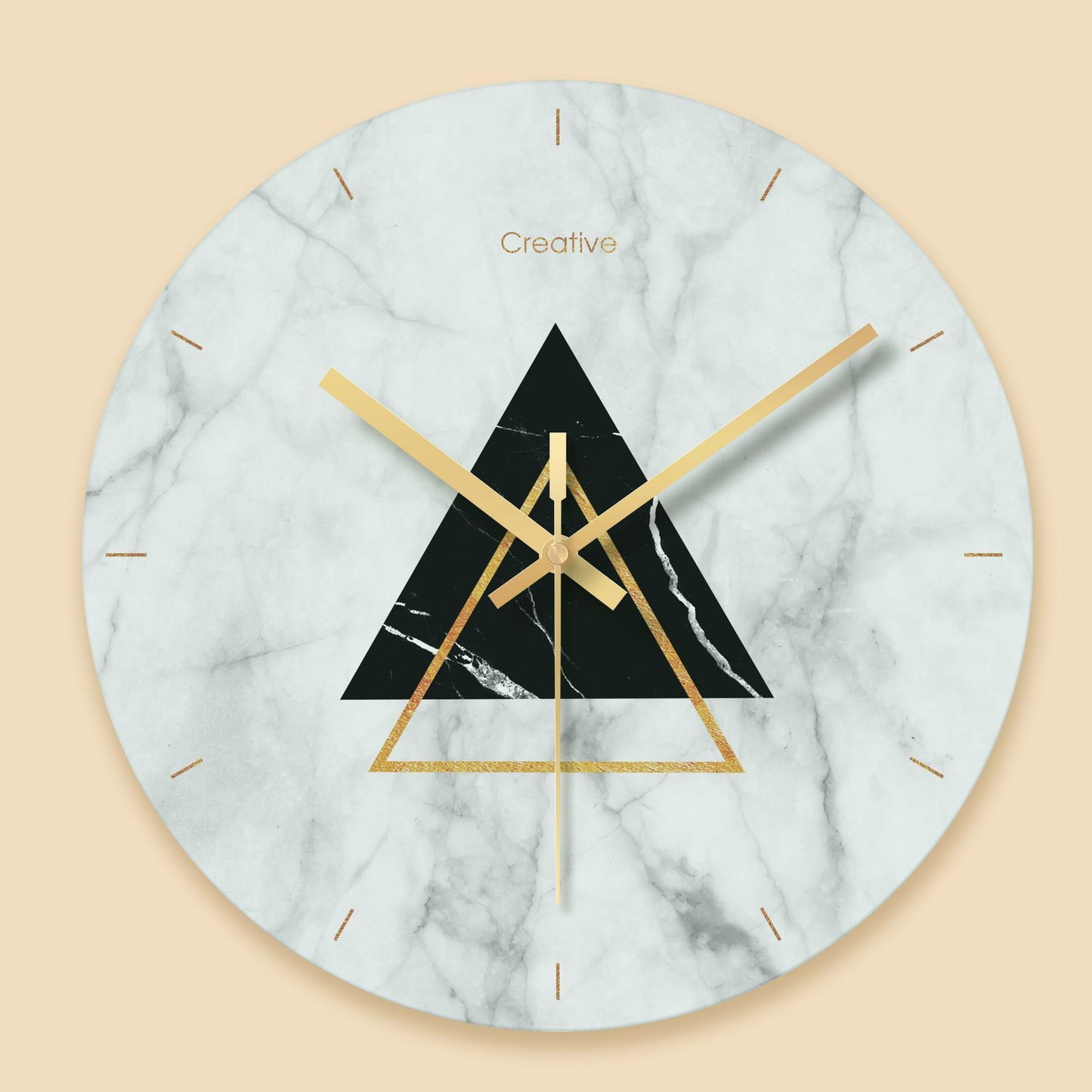 Glass wall clock