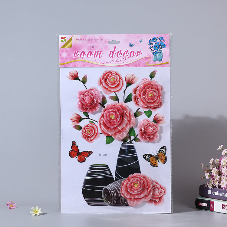 Vivid And Colorful 3D Flower Wall Stickers