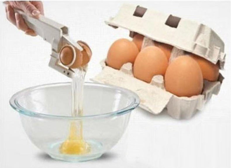 Egg Shell Cracker Handheld Plastic Egg Breaker Egg Opener Creative Egg Separator Tool Kitchen Gadgets ShopWithASmile7.com