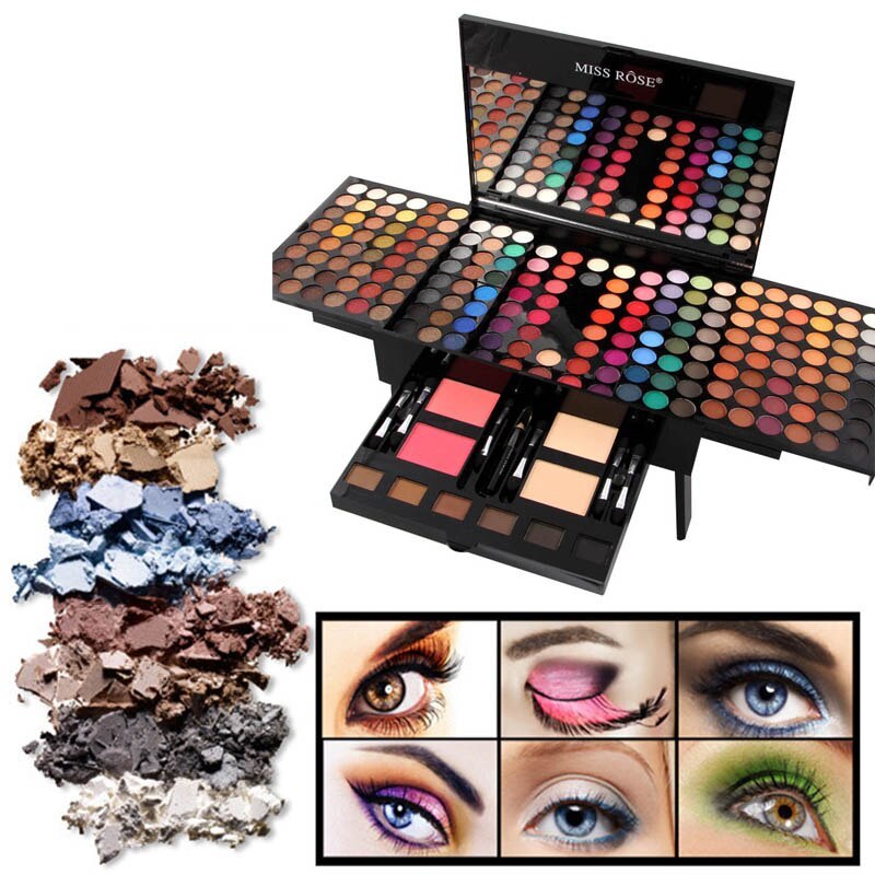 Piano-Shaped Makeup Palette – 180 Eyeshadows, Blush, & Contour Set