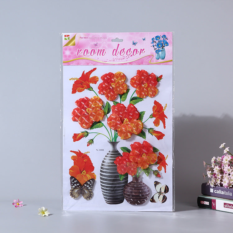 Vivid And Colorful 3D Flower Wall Stickers