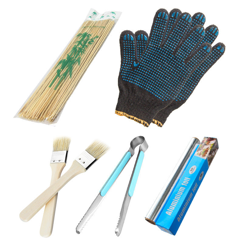 Outdoor Barbecue Tool Accessories Picnic Five-piece Supplies