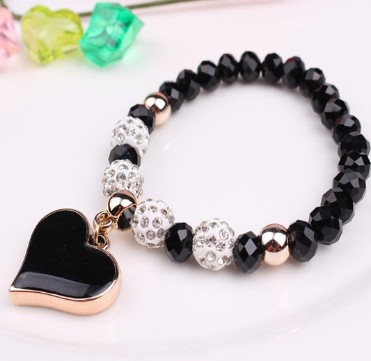Elastic Crystal  Bracelet & Bangle Heart Bracelets ShopWithASmile.com
