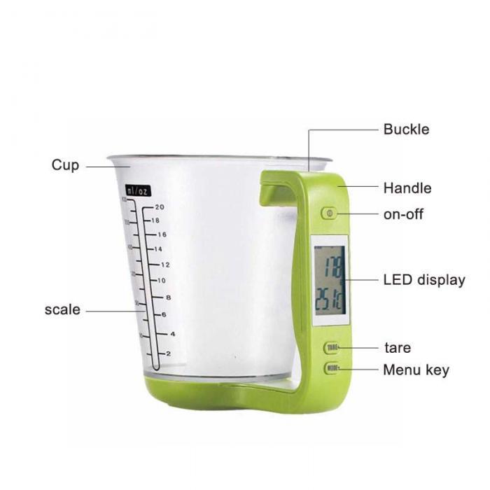 Electronic Scale Measuring Cup Kitchen Scales ShopWithASmile7.com