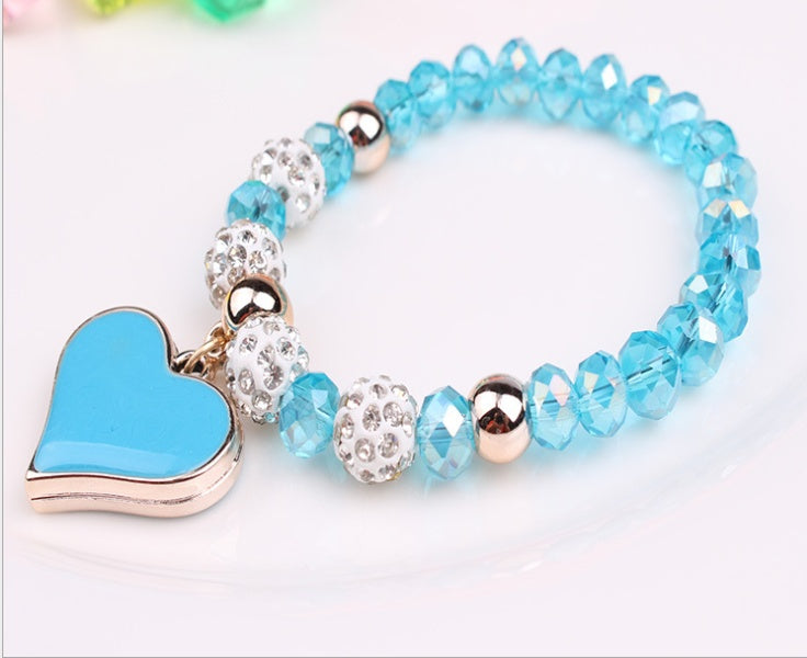 Elastic Crystal Bracelet & Bangle Heart Bracelets ShopWithASmile.com