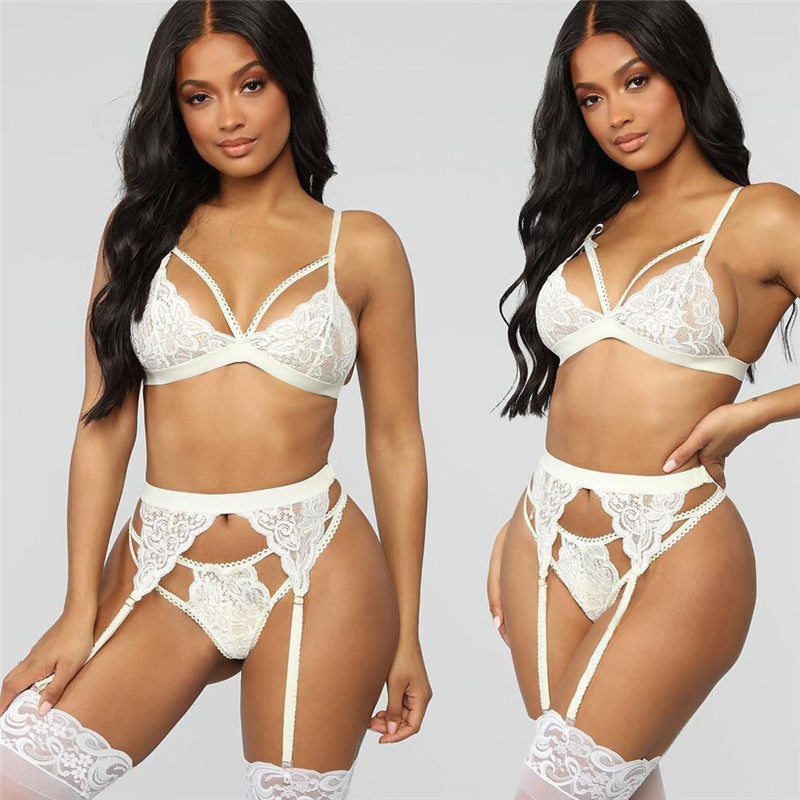 Women's lace three-piece suit ShopWithASmile7.com