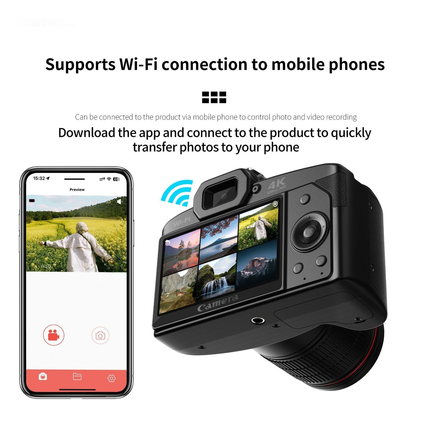 Million Pixels D5 HD Wifi Digital Camera 4K Night Vision ShopWithASmile.com
