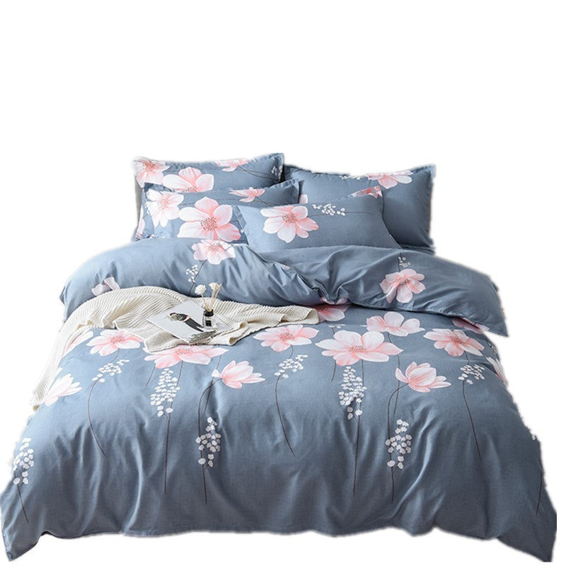Three-piece fall/winter bed quilt cover