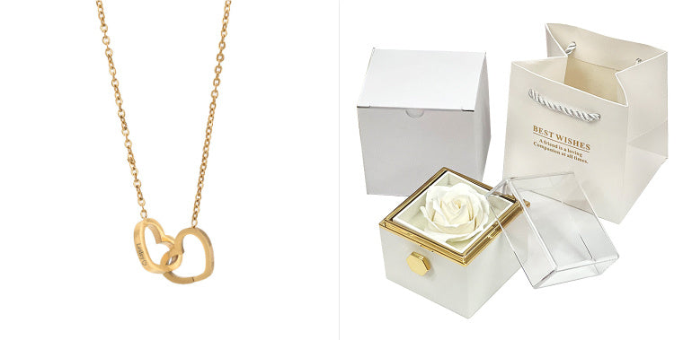 Rotating Soap Flower Rose Gift Box Creative Rotating Rose Jewelry Packaging Box Valentine's Day Gift For Women ShopWithASmile7.com