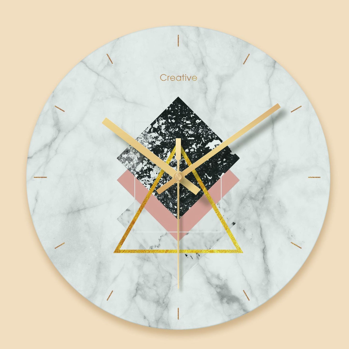 Glass wall clock