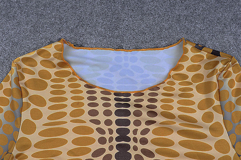 Creative Gradient Polka Dot Print Long Sleeve Pullover