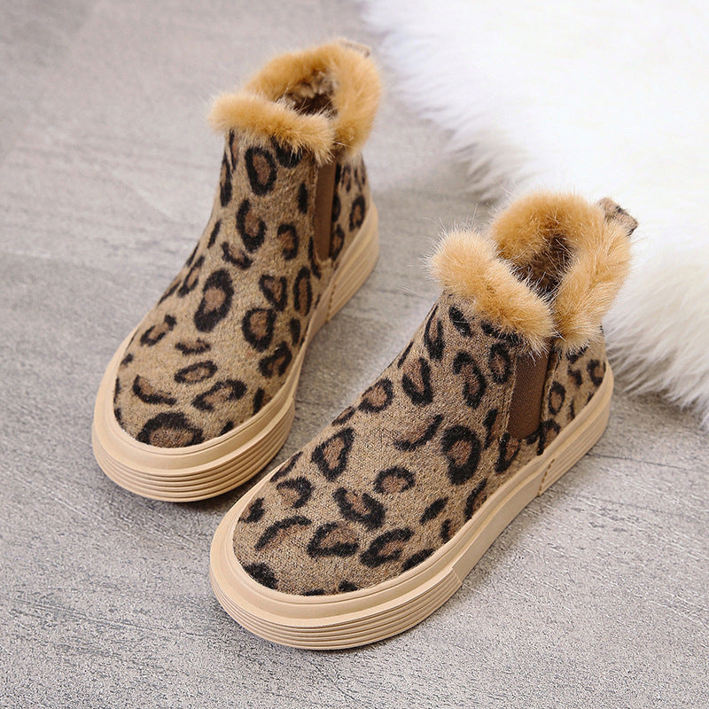 Plus Velvet thick Non-slip Thick-soled Fashion Net Red Warm Cotton Boots