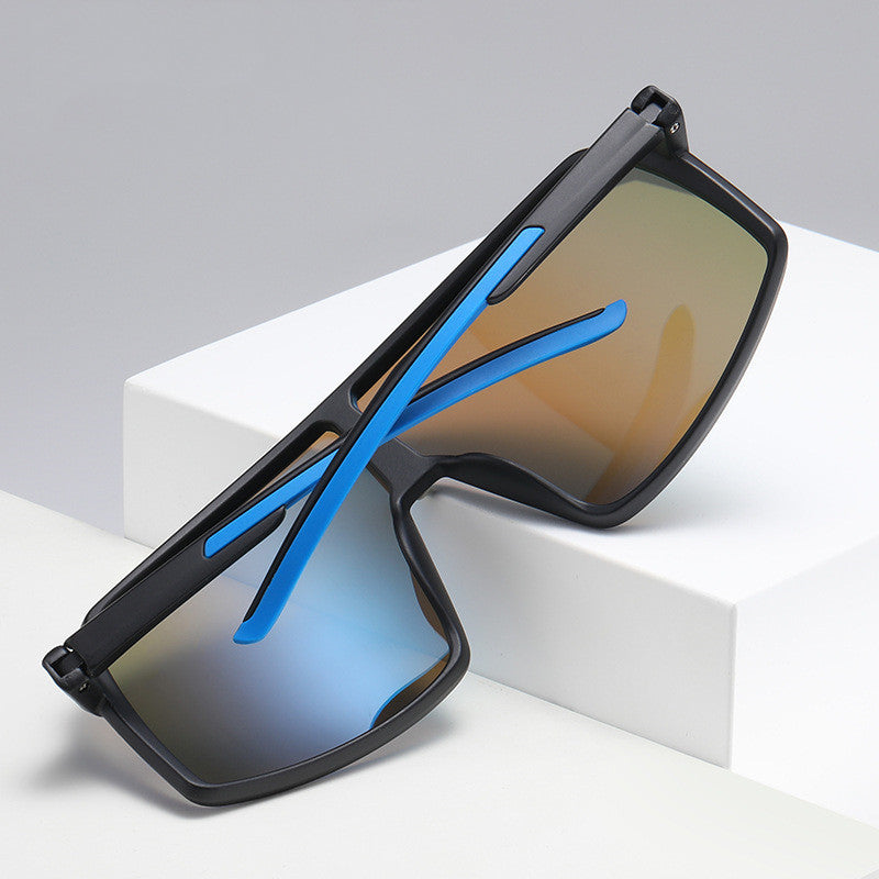 Mens Fashion Simple One Piece Large Frame Sunglasses ShopWithASmile7.com