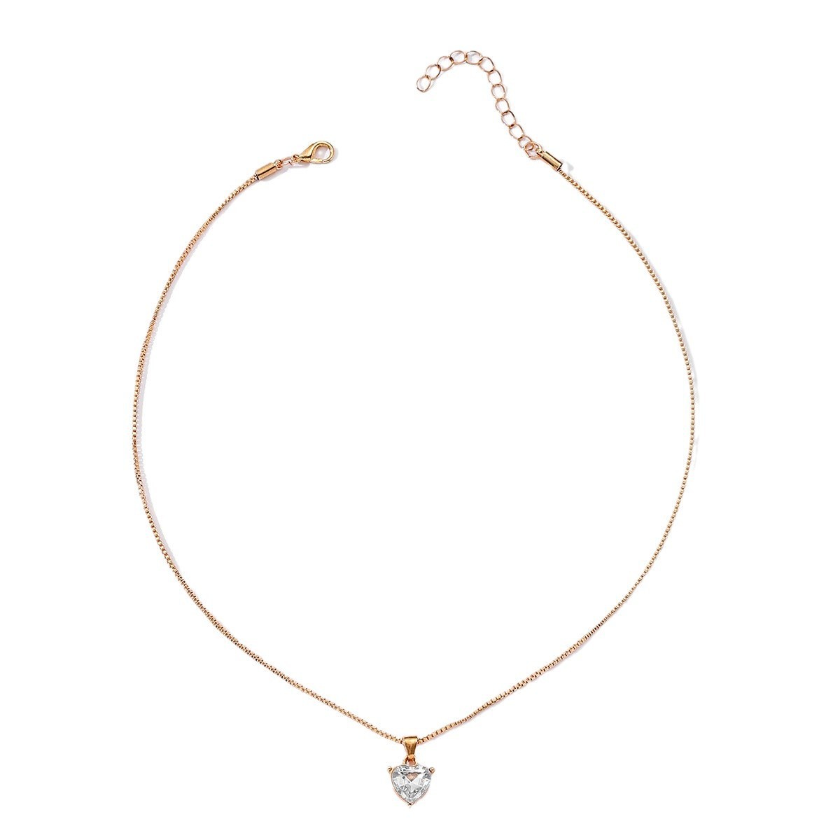 Fashion Love Pendant Alloy Diamond-studded Necklace Women ShopWithASmile7.com
