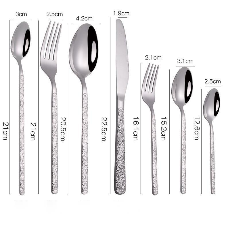Embossed Textured Handle Steak Cutlery Western Cutlery ShopWithASmile7.com