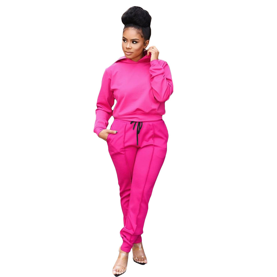 Women's Fashion Casual Sports Hooded Suit