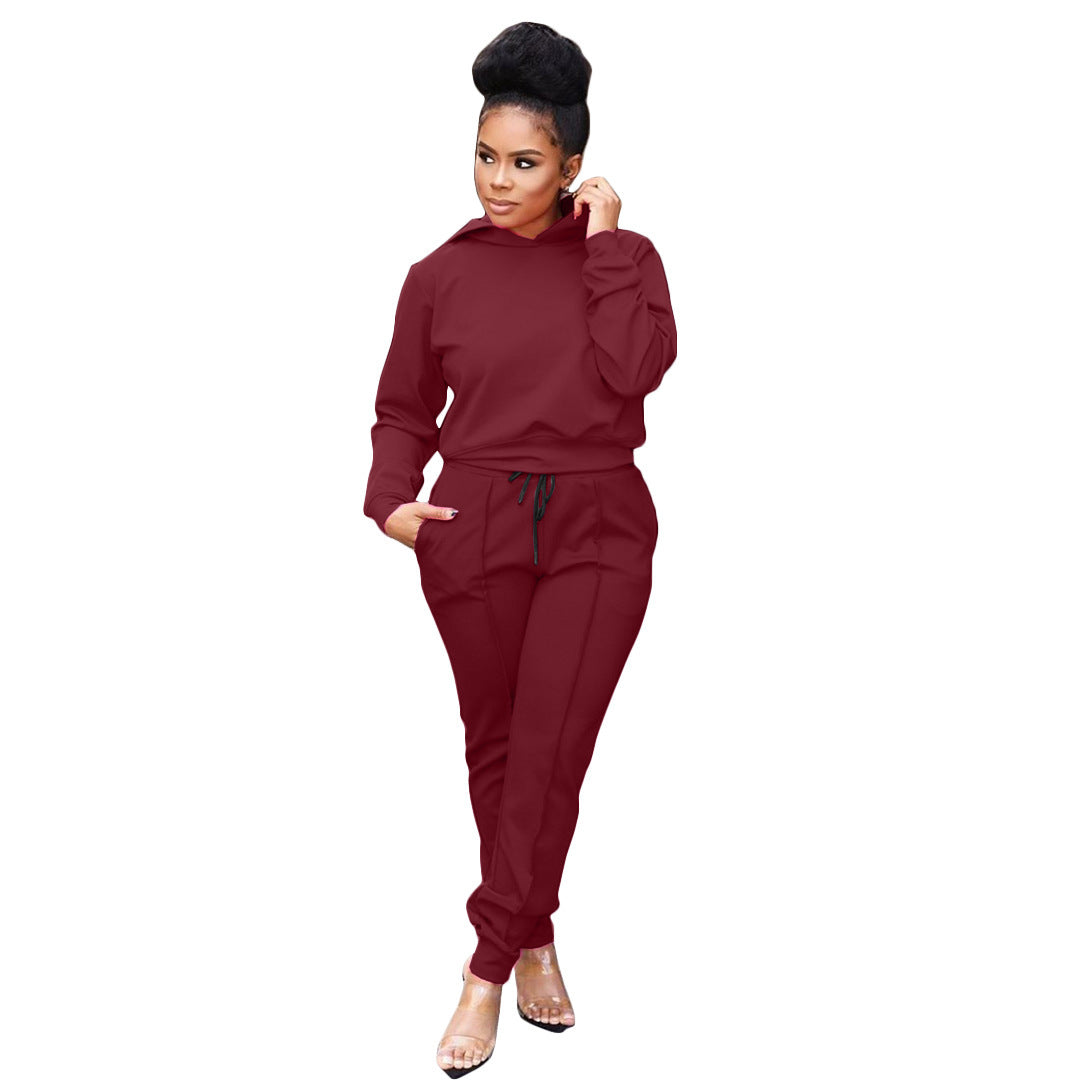 Women's Fashion Casual Sports Hooded Suit