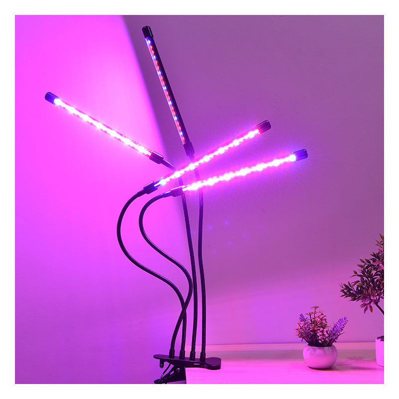 Four-Head LED Clip Plant Growth Lamp