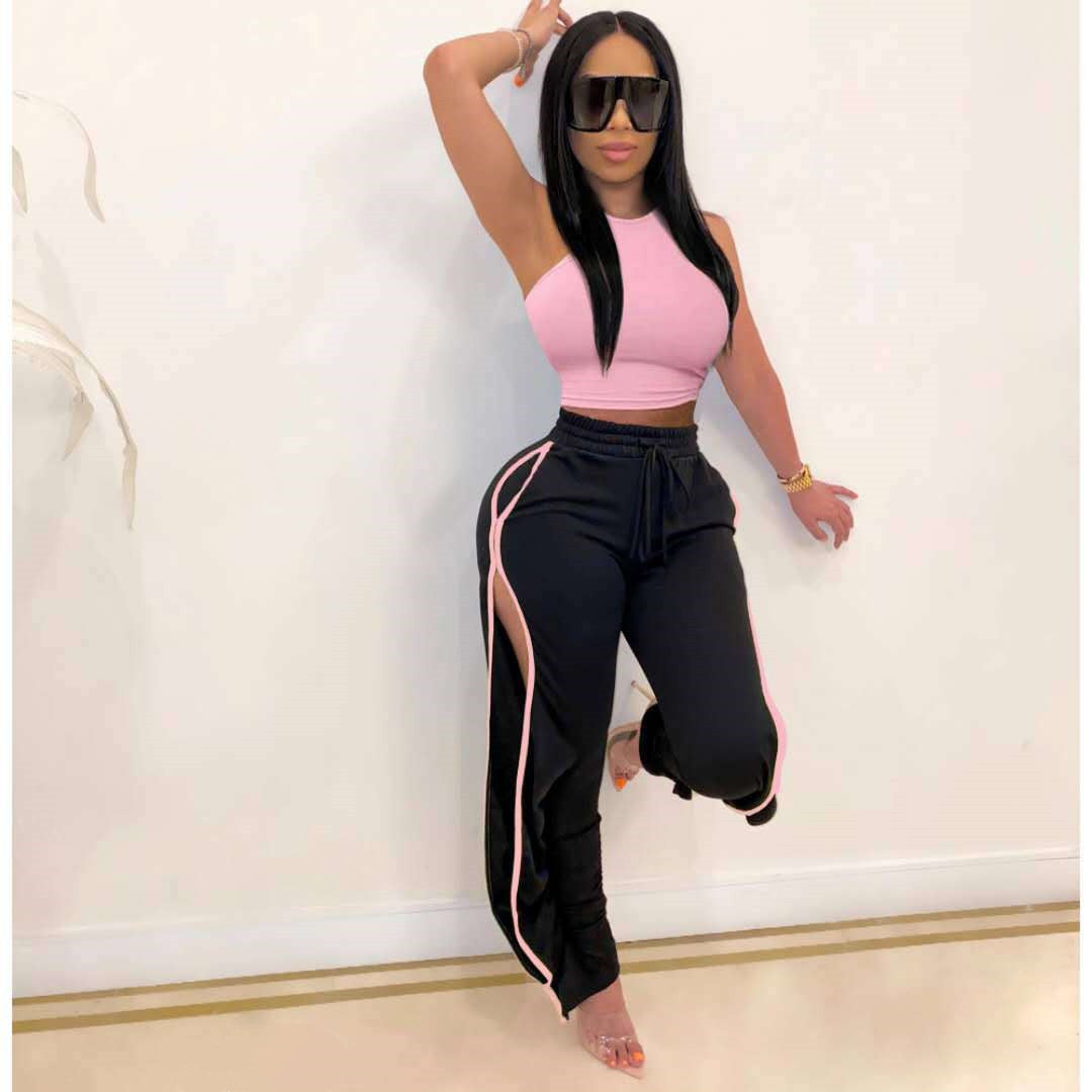 Sports Casual Letters Solid Color Sexy Suit