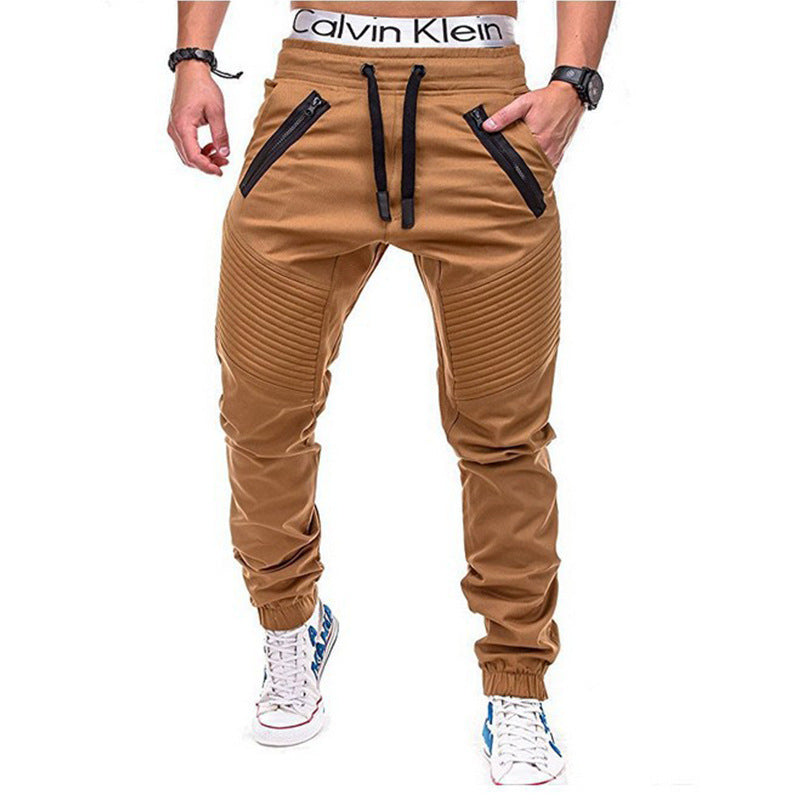 European and American Mid-waist Trousers Fashion Close-fitting Slightly Stretchy Pants