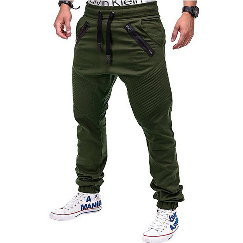 European and American Mid-waist Trousers Fashion Close-fitting Slightly Stretchy Pants