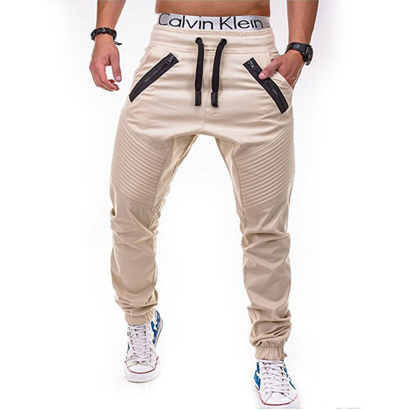 European and American Mid-waist Trousers Fashion Close-fitting Slightly Stretchy Pants
