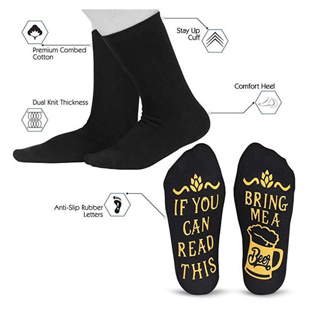 BEER Dispensing Black Socks With Small Ears