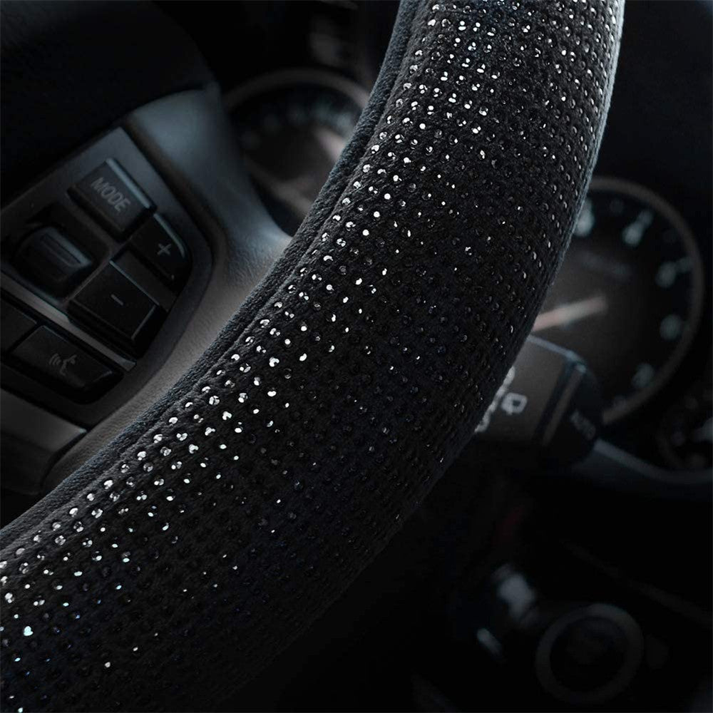 Diamond Steering Wheel Cover Rhinestones Crystals Car Handcraft Steering Wheel Covers ShopWithASmile7.com