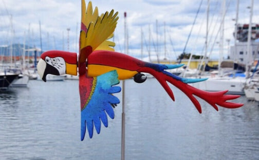 Windmill Series Parrots Garden Lawn Decoration Courtyard Farm Yard Animal Decorative Stakes Wind Spinners