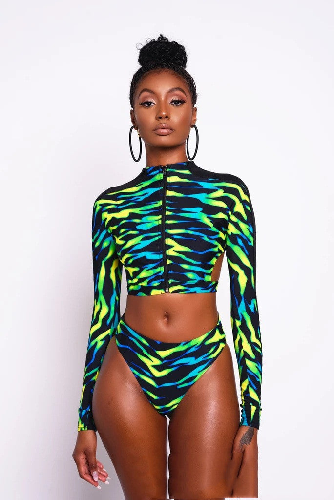 European And American New Style Swimsuit Split Printing Cross-Border Foreign Trade Bikini