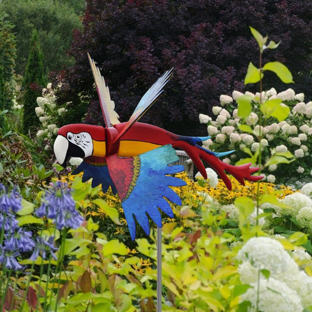 Windmill Series Parrots Garden Lawn Decoration Courtyard Farm Yard Animal Decorative Stakes Wind Spinners