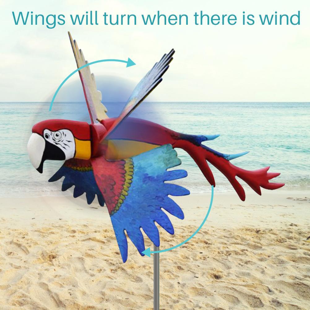 Windmill Series Parrots Garden Lawn Decoration Courtyard Farm Yard Animal Decorative Stakes Wind Spinners