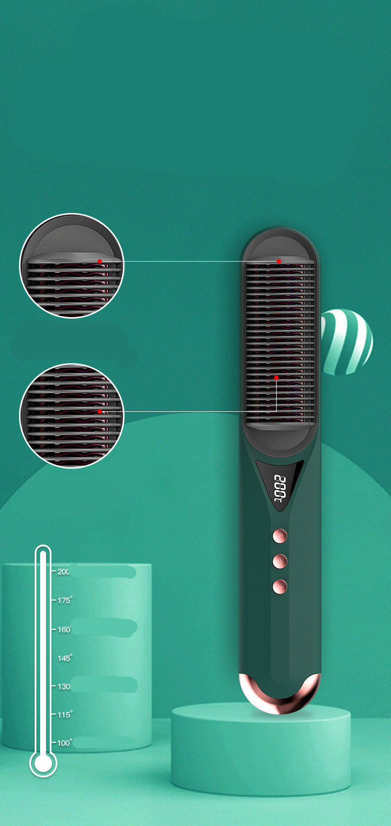 Straightening Comb And Curling Iron Dual-purpose Artifact Household Non-harmful Negative Curler ShopWithASmile7.com
