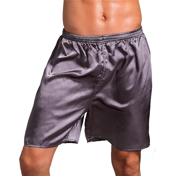 Five-Point Solid Color Smooth Boxer Briefs