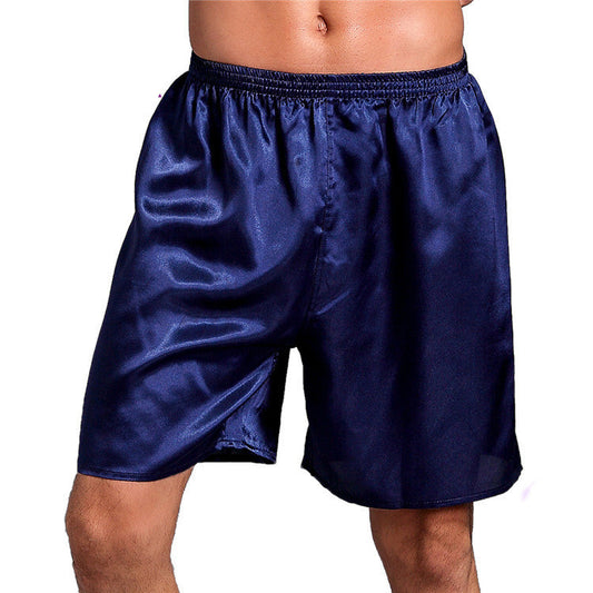 Five-Point Solid Color Smooth Boxer Briefs