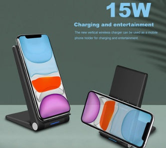 Folding Wireless Charger For Mobile Phone Vertical Wireless Charging Stand