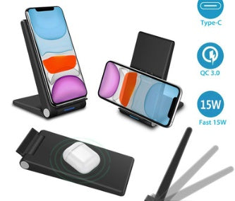Folding Wireless Charger For Mobile Phone Vertical Wireless Charging Stand