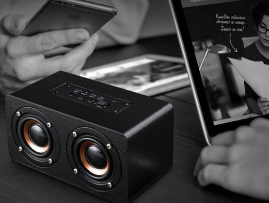 M5 Home Wooden Wireless Bluetooth Small Speaker Phone Computer Desktop Audio ShopWithASmile.com