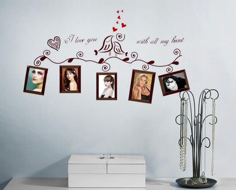 Black Photo Frame Combination Stickers Sofa Glass