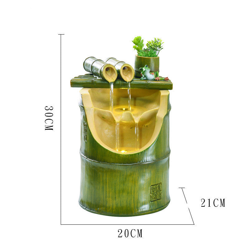 Lucky Feng Shui Wheel Living Room Humidifier Decoration In Simple Bamboo Office