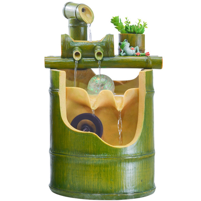 Lucky Feng Shui Wheel Living Room Humidifier Decoration In Simple Bamboo Office